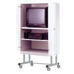 TV-Schrank, fahrbar, 190 cm hoch,  96x57 cm (B/T), 1 Boden, 